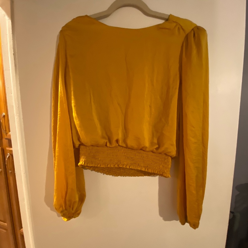 Silk, yellow blouse